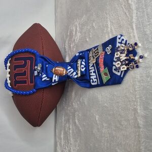 SOLD Handcrafted Luxury Fashion Necktie Necklace 📿 (NEW YORK GIANTS)